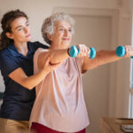 Support at Home physiotherapist conducting home visit with elderly client in Western Sydney Sydney